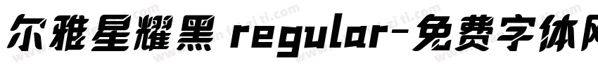 尔雅星耀黑 regular字体转换